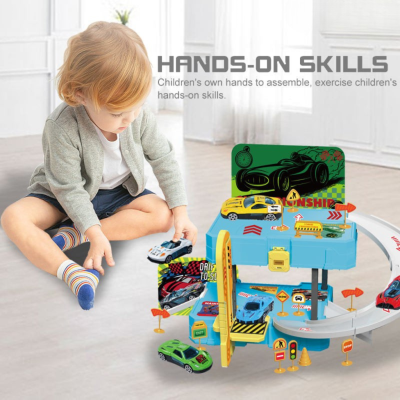 Mainan Anak Car Parking Track Rail Car