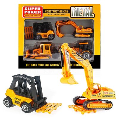 Mainan anak Diecast 1 set kendaraan kontruksi alat berat kado hadiah ulang tahun