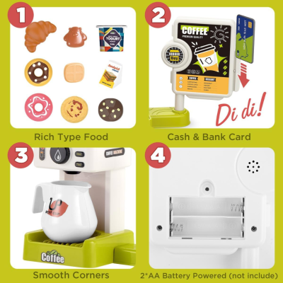 Mainan Kasir Cash Register Coffe Shop Simulasi Mainan Kasir Accesoris Lengkap
