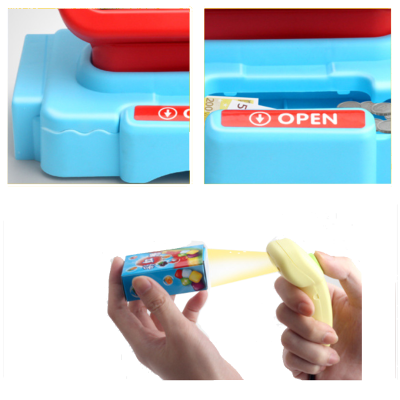 Mainan Kasir Mesin Supermarket Mini Degan Keranjang Sayuran