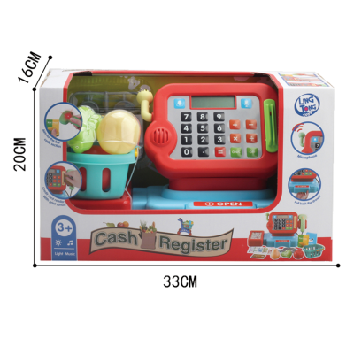 Mainan Kasir Mesin Supermarket Mini Degan Keranjang Sayuran