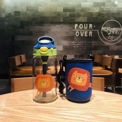 Botol MInum Bekal Anak Kaca Aman BPA Free 400 ml