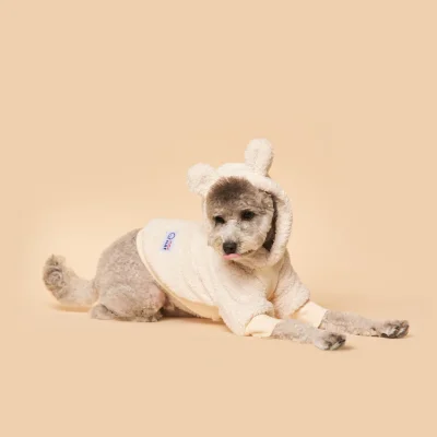 FLOT FLUFFY FLEECE GOMGOM HOODIE เสื้อผ้าสัตว์เลี้ยง หมา แมว
