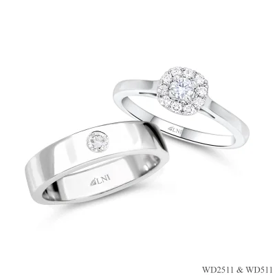 แหวนเพชรคู่ WD2511 & WD511 แหวนเพชรคู่ WD2511 & WD511