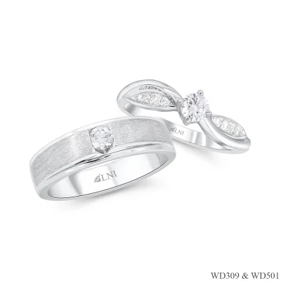 แหวนเพชรคู่ WD309 & WD501 แหวนเพชรคู่ WD309 & WD501