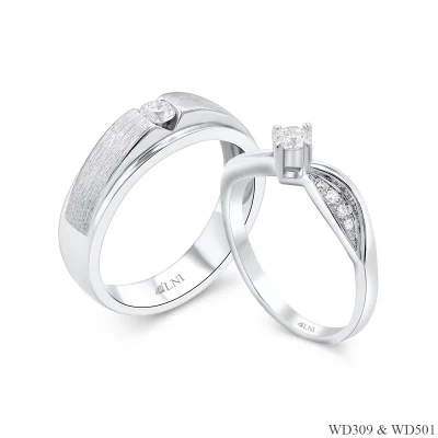 แหวนเพชรคู่ WD309 & WD501 แหวนเพชรคู่ WD309 & WD501