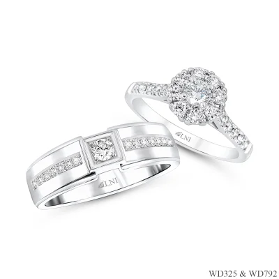 แหวนเพชรคู่ WD325 & WD792 แหวนเพชรคู่ WD325 & WD792