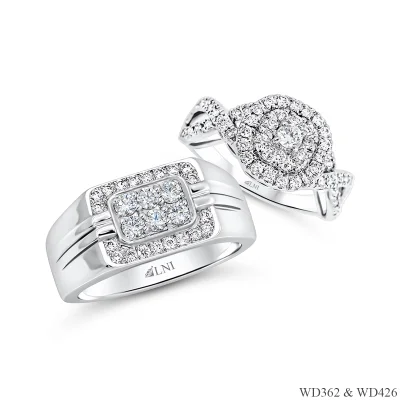 แหวนเพชรคู่ WD362 & WD426 แหวนเพชรคู่ WD362 & WD426