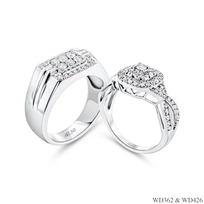 แหวนเพชรคู่ WD362 & WD426 แหวนเพชรคู่ WD362 & WD426