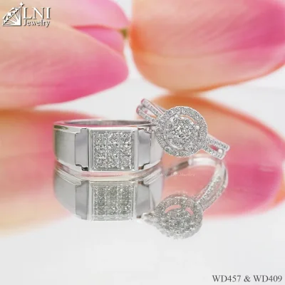 แหวนเพชรคู่ WD457 & WD409 แหวนเพชรคู่ WD457 & WD409