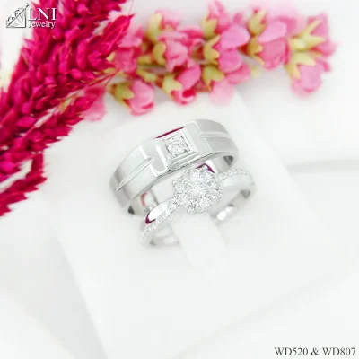 แหวนเพชรคู่ WD520 & WD807 แหวนเพชรคู่ WD520 & WD807