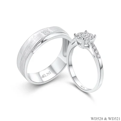 แหวนเพชรคู่ WD528 & WD321 แหวนเพชรคู่ WD528 & WD321