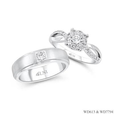 แหวนเพชรคู่ WD613 & WD7794 แหวนเพชรคู่ WD613 & WD7794