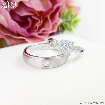 แหวนเพชรคู่ WD613 & WD7794 แหวนเพชรคู่ WD613 & WD7794