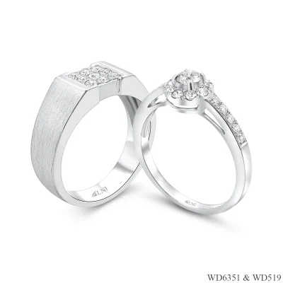 แหวนเพชรคู่ WD6351 & WD519 แหวนเพชรคู่ WD6351 & WD519