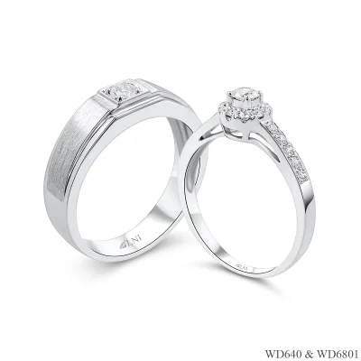 แหวนเพชรคู่ WD640 & WD6801 แหวนเพชรคู่ WD640 & WD6801