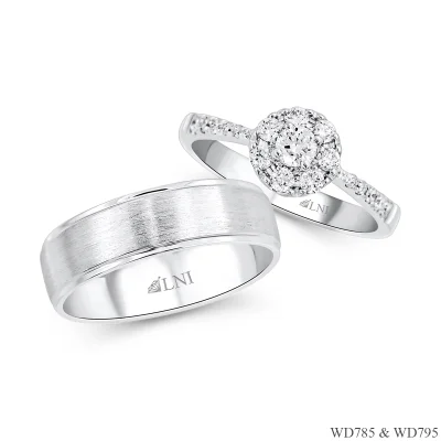 แหวนเพชรคู่ WD785 & WD795 แหวนเพชรคู่ WD785 & WD795