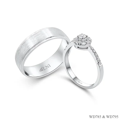 แหวนเพชรคู่ WD785 & WD795 แหวนเพชรคู่ WD785 & WD795