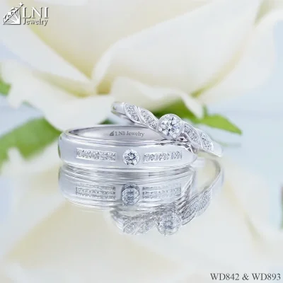 แหวนเพชรคู่ WD842 & WD893 แหวนเพชรคู่ WD842 & WD893
