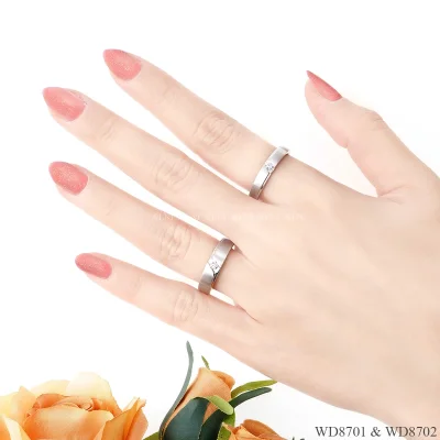 รูปมือ แหวนเพชรคู่ WD8701 & WD8702 รูปมือ แหวนเพชรคู่ WD8701 & WD8702
