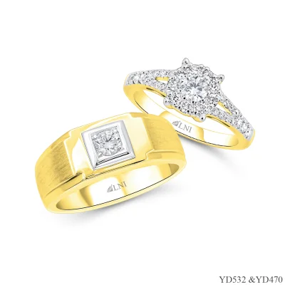 แหวนเพชรคู่ YD532 & YD470 แหวนเพชรคู่ YD532 & YD470