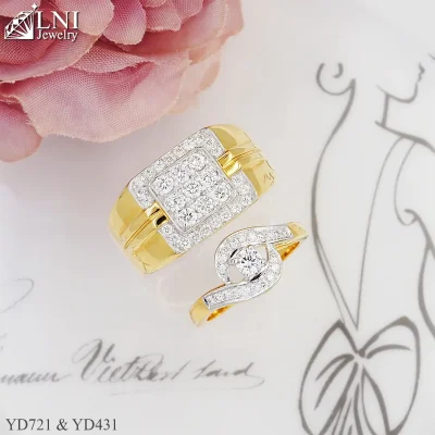 แหวนเพชรคู่ YD721 & YD431 แหวนเพชรคู่ YD721 & YD431