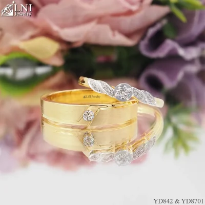 แหวนเพชรคู่ YD842 & YD8701 แหวนเพชรคู่ YD842 & YD8701