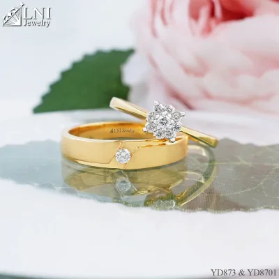แหวนเพชรคู่ YD873 & YD8701 แหวนเพชรคู่ YD873 & YD8701