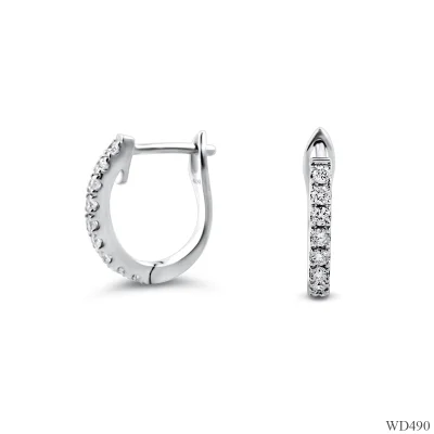 WD490 ต่างหูเพชร