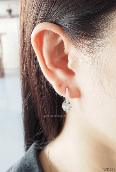 WD491 ต่างหูเพชร