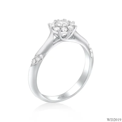 WD2019 แหวนเพชรล้อม 3 มิติ WD2019 แหวนเพชรล้อม 3 มิติ