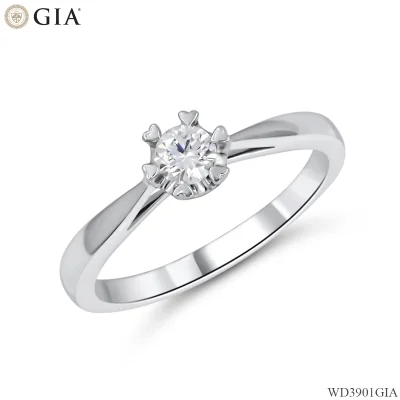 WD3901 แหวนเพชรเม็ดเดียว GIA