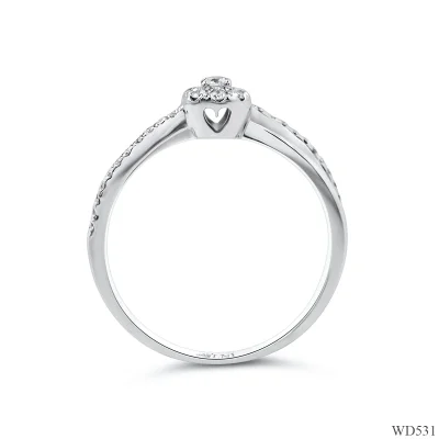 WD531 แหวนเพชรกระจุก