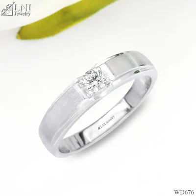 WD676 แหวนเพชรเม็ดเดียว แรขนแมว WD676 แหวนเพชรเม็ดเดียว แรขนแมว