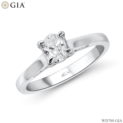 WD780 แหวนเพชร Oval GIA
