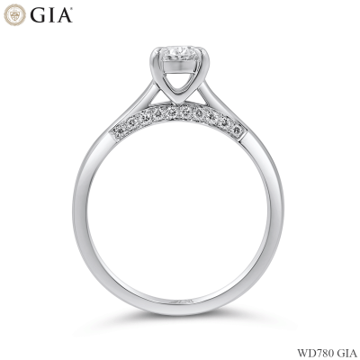 WD780 แหวนเพชร Oval GIA