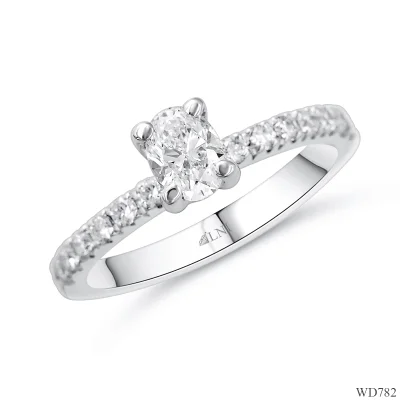 WD782 แหวนเพชร Oval GIA 0.30 CT