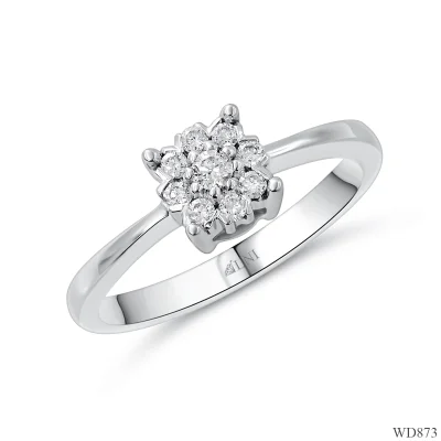 WD873 แหวนเพชรกระจุก