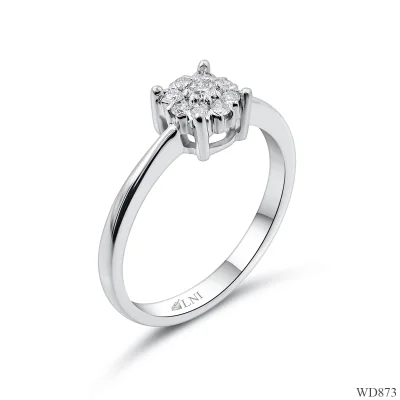 WD873 แหวนเพชรกระจุก