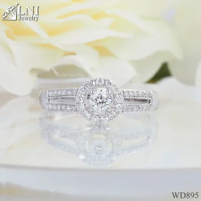 WD895 แหวนเพชรล้อม WD895 แหวนเพชรล้อม