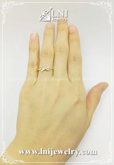 รูปมือ YD522 แหวนเพชรรูปโบว์