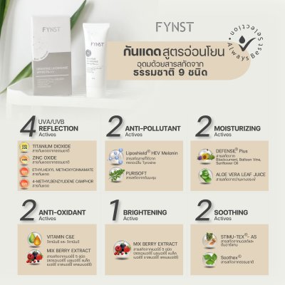 [EXP 9/1/25] ครีมกันแดด สูตรอ่อนโยน ไฟน์เนส SPF50 PA+++ (40g)