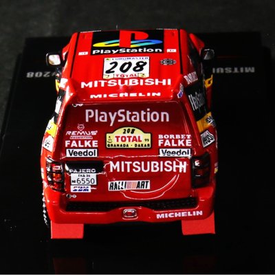 Mitsubishi Pajero Evolution Red #208 Playstation Granada Dakar Rally 1999