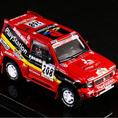 Mitsubishi Pajero Evolution Red #208 Playstation Granada Dakar Rally 1999