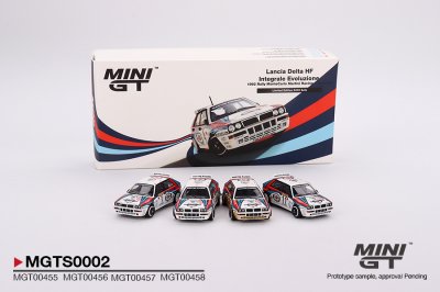 Lancia Delta HF Integrale Evoluzione 1992 Rally MonteCarlo Martini Racing 4 Cars Set