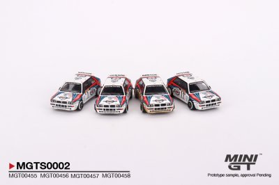 Lancia Delta HF Integrale Evoluzione 1992 Rally MonteCarlo Martini Racing 4 Cars Set