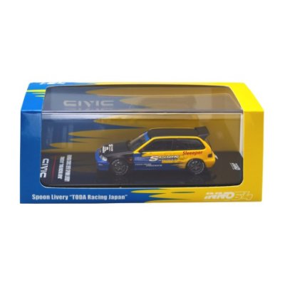 Honda Civic (EF9) Spoon Livery Tuned by *Tods Racing Japan*, yellow/blue