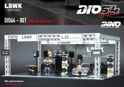 Dio64 LBWK 997 Silver Chrome Auto Salon Diorama