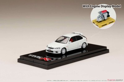 Honda CIVIC TYPE R (EK9) w/ engine display model White