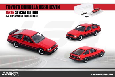 TOYOTA COROLLA AE86 LEVIN RED